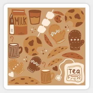 Holiday Comfort Cookies and Hot Drinks Sticker